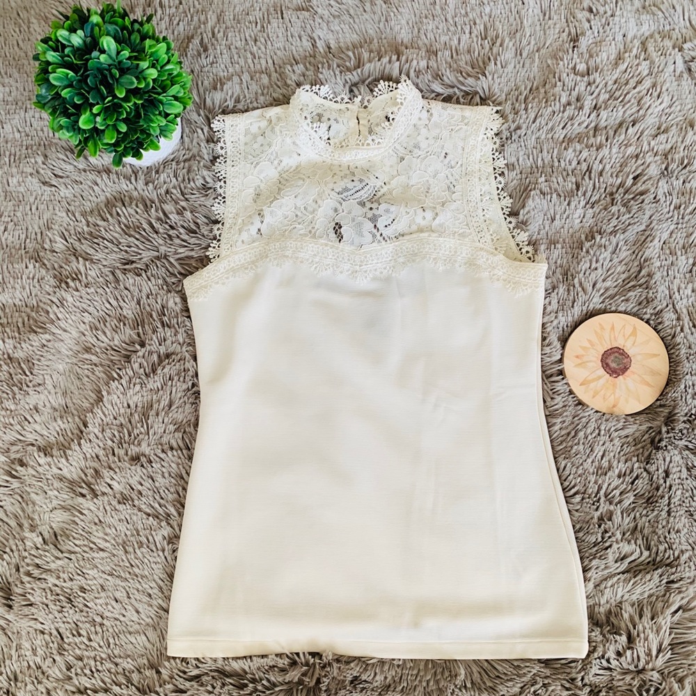 H&M Ivory shirt/blouse